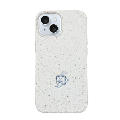 iPhone 15 Case - white - "coffeelove" - sustainable