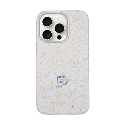 iPhone 15 Pro Max Case - white - "coffeelove" - sustainable