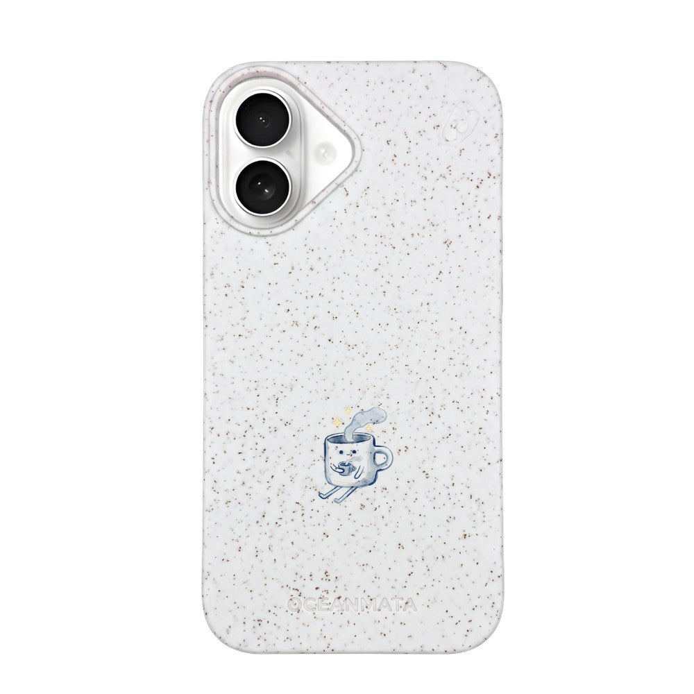 iPhone 16 Case - white - "coffeelove" - sustainable