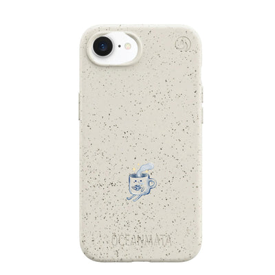 iPhone 16e Case - white - "coffeelove" - sustainable