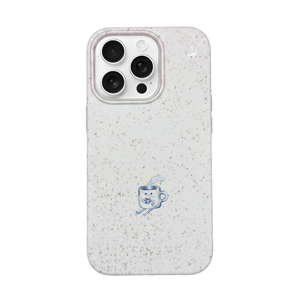 iPhone 16 Pro Case - white - "coffeelove" - sustainable