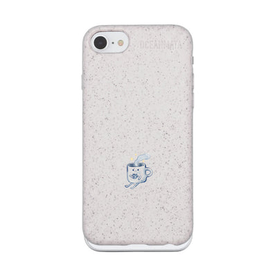 iPhone SE/7/8 Case - white - "coffeelove" - sustainable
