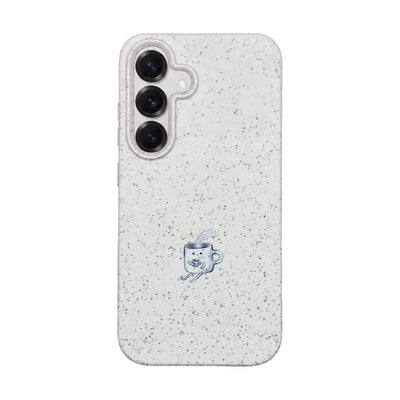 Samsung S25 Case - white - "coffeelove" - sustainable