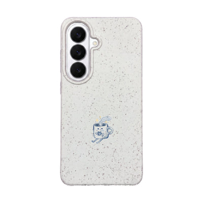 Samsung S26 Case - white - "coffeelove" - sustainable