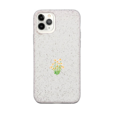iPhone 11 pro Case - Flowers white - "Daisy" - sustainable