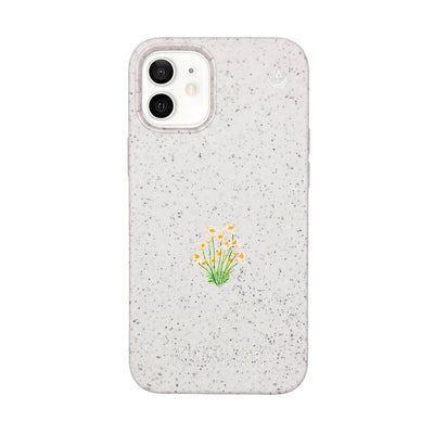 iPhone 12 mini Case - Flowers White - "Daisy" - sustainable