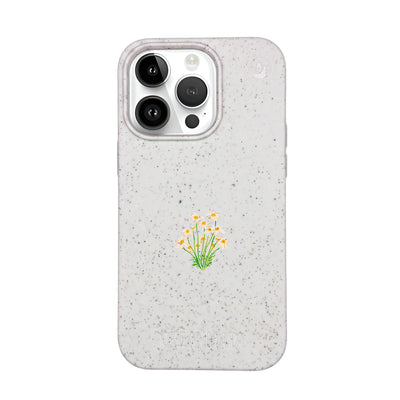 iPhone 14 Pro Case - Flowers white - "Daisy" - sustainable