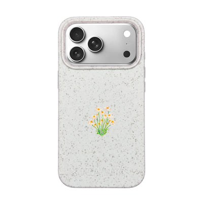 iPhone 17 Pro Max Case - Flowers White - "Daisy" - Sustainable