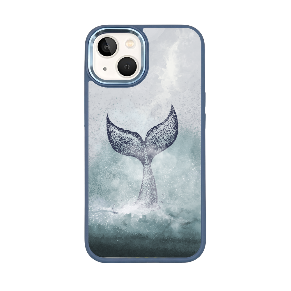 iPhone 13 Case - Dolphin Blue - "Dolphin Twins" - Sustainable