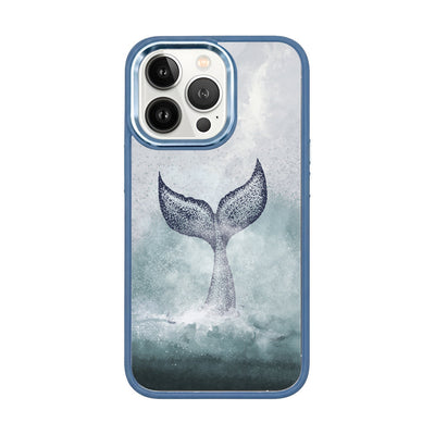 iPhone 13 pro case - dolphin blue - "Dolphin" - sustainable