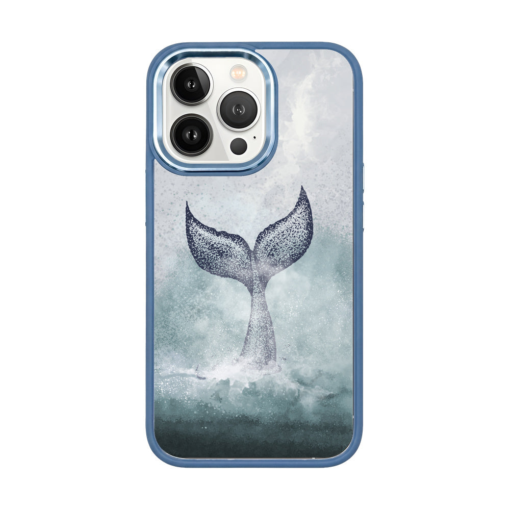 iPhone 13 pro max case - dolphin blue - "Dolphin" - sustainable