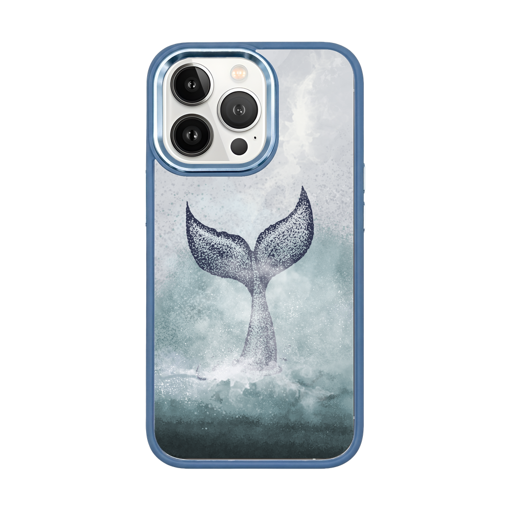 iPhone 13 pro max case - dolphin blue - "Dolphin" - sustainable