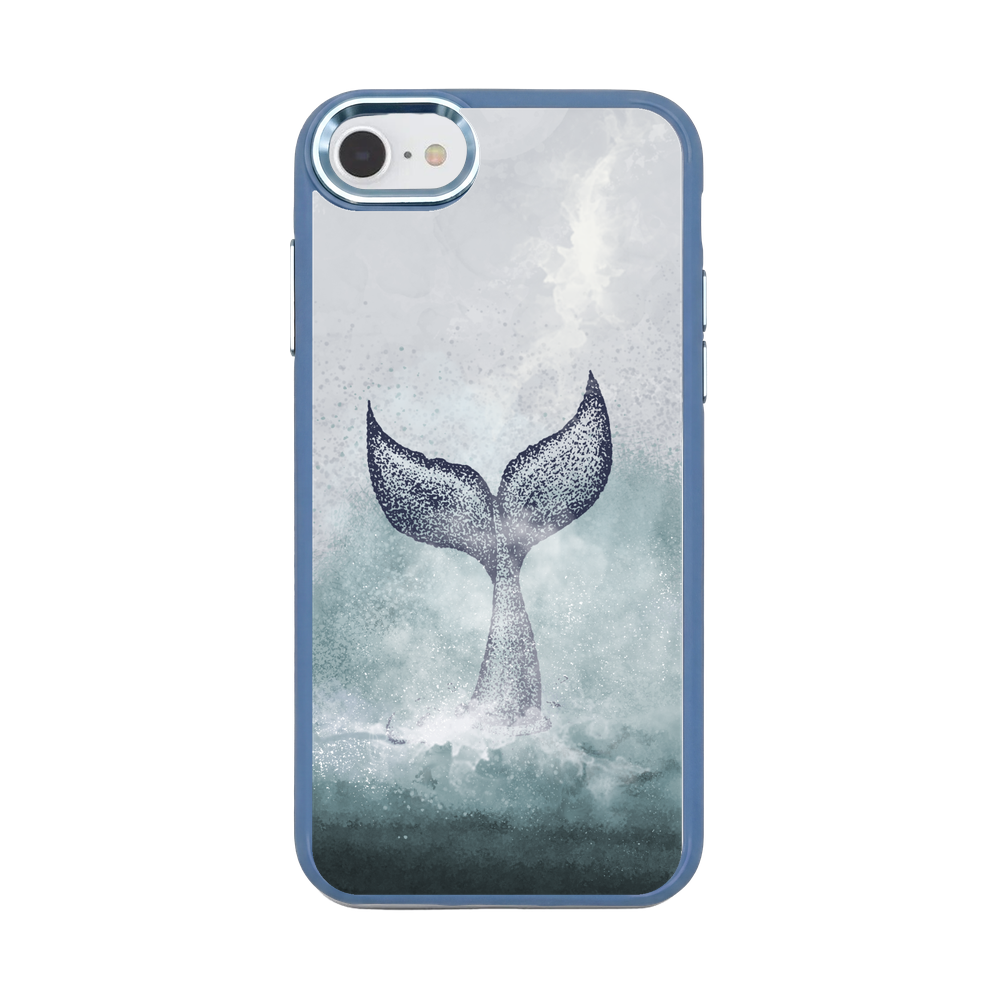 iPhone SE/7/8 case - blue - "DOLPHIN" - sustainable