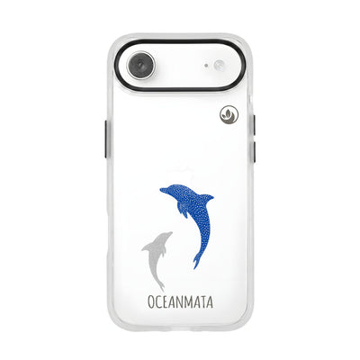 iPhone 17 Air Case - Dolphin Blue - "Dolphin Twins" - sustainable