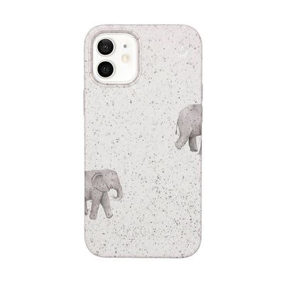 iPhone 12 mini Case - Elephant White - "Ele-Fant" - sustainable