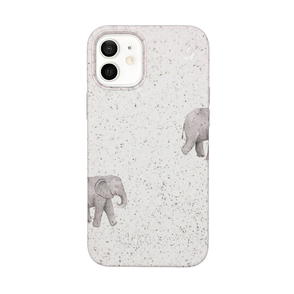 Biologisch abbaubare Handyhülle iPhone 12 mini Ele Fant — kompostierbar — Vorderseite