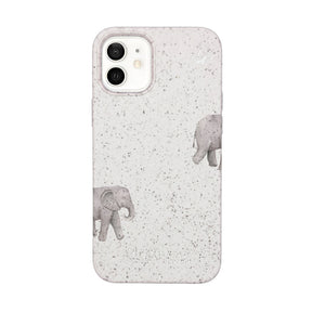 Biologisch abbaubare Handyhülle iPhone 12 mini Ele Fant — kompostierbar — Vorderseite
