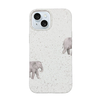 iPhone 15 Case - Elephant white - "Ele-Fant" - sustainable