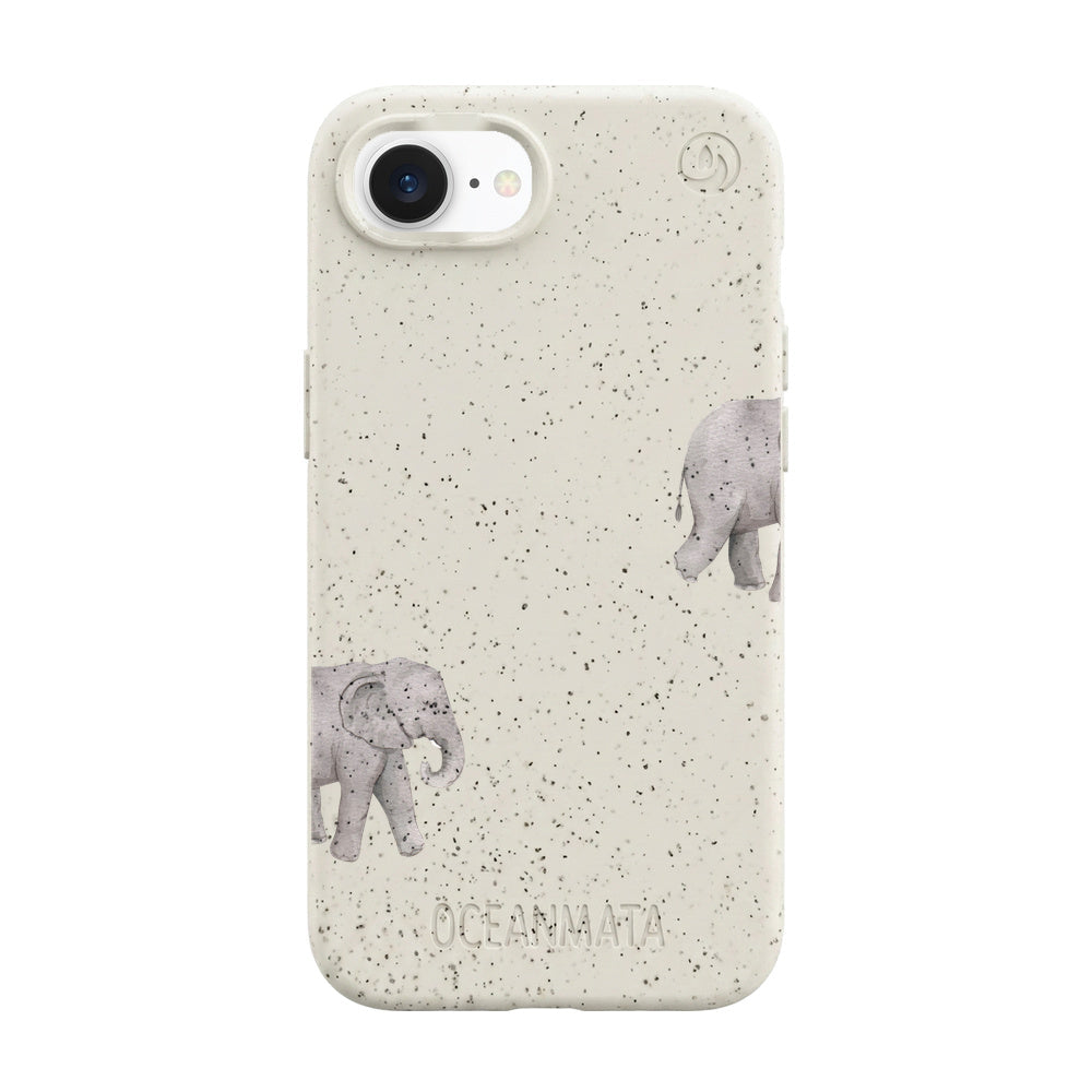 iPhone 16e/17e Case - Elephant white - "Ele-Fant" - sustainable