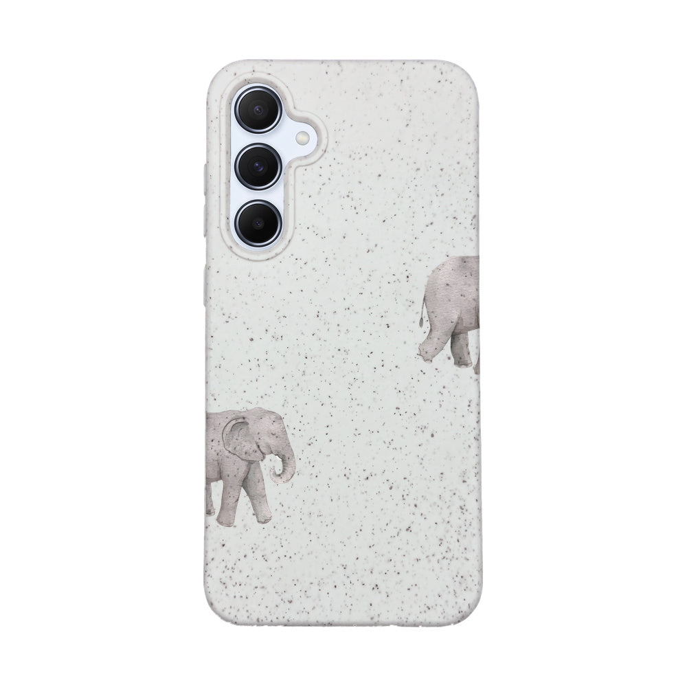 Samsung A55 Case - Elephant white - "Ele-Fant" - sustainable