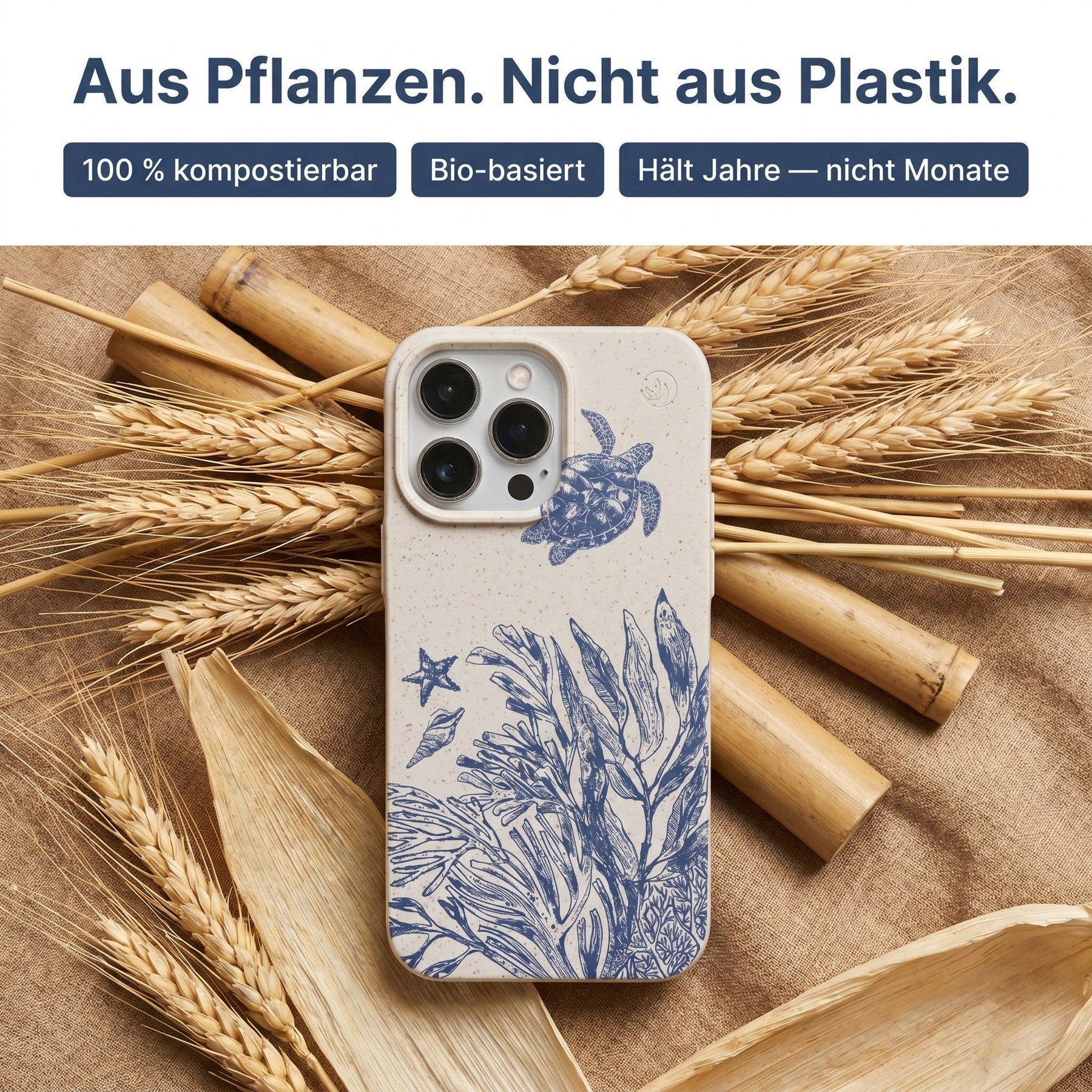 Biologisch abbaubare Handyhülle iPhone 17 pro Turtleandfriends — kompostierbar — Material