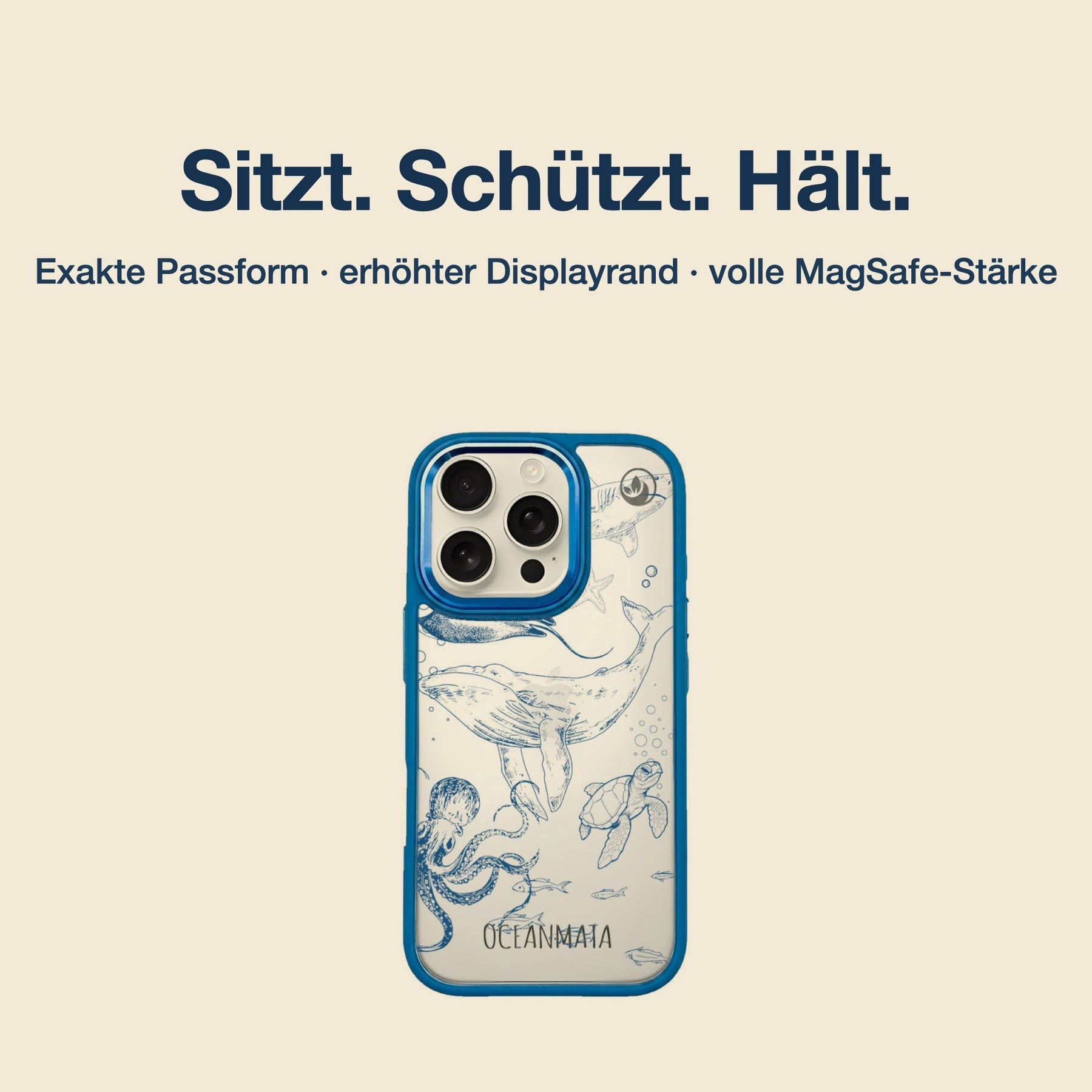 Nachhaltige Handyhülle iPhone 17 pro Dackel aus Ocean Plastic — Passform & MagSafe