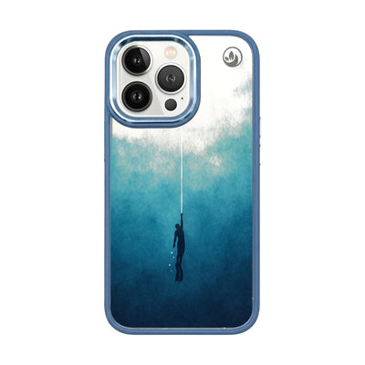 iPhone 13 pro max case - Freedive blue - "Freedive" - ​​sustainable