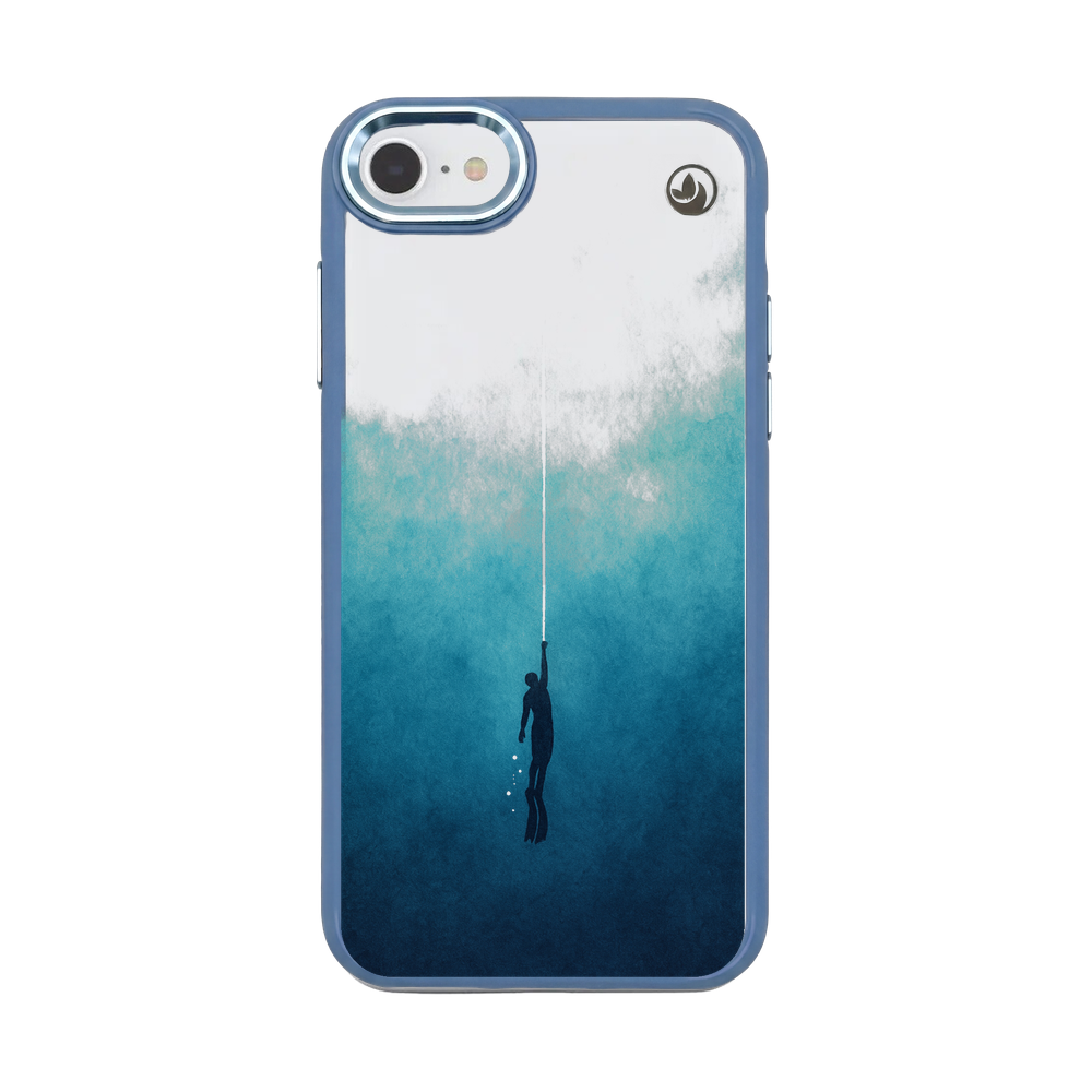 iPhone SE/7/8 Case - Freedive Blue - "Freedive" - ​​Sustainable
