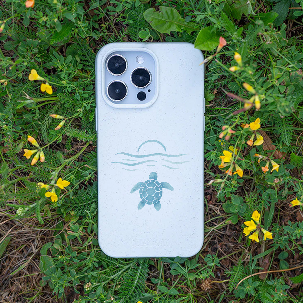 iPhone 16 Hülle - weiß - "Into the Sun" - nachhaltig