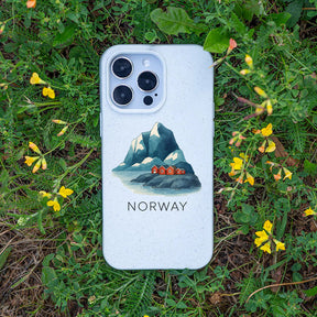 iPhone 14 pro max Hülle - Norwegen weiß - "Norway" - nachhaltig