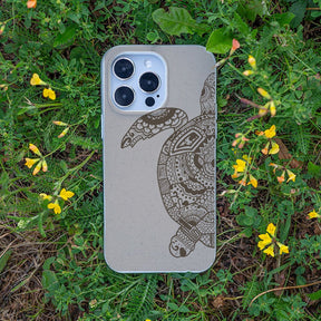 Biologisch abbaubare Handyhülle iPhone 14 pro Greenturtle — kompostierbar — Bonus