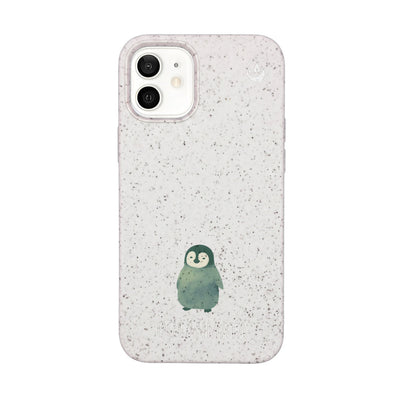 iPhone 12 mini Case - Penguin White - "HappyPenguin" - Sustainable