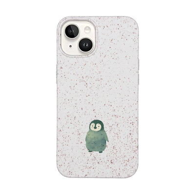 iPhone 14 Case - Penguin White - "HappyPenguin" - Sustainable