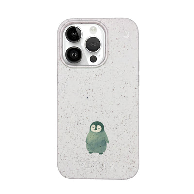 iPhone 14 Pro Case - Penguin White - "HappyPenguin" - Sustainable