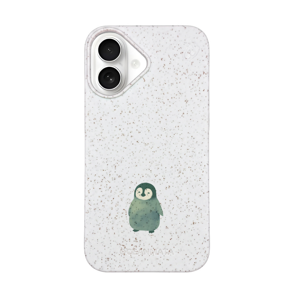iPhone 16 Case - Penguin white - "HappyPinguin" - sustainable