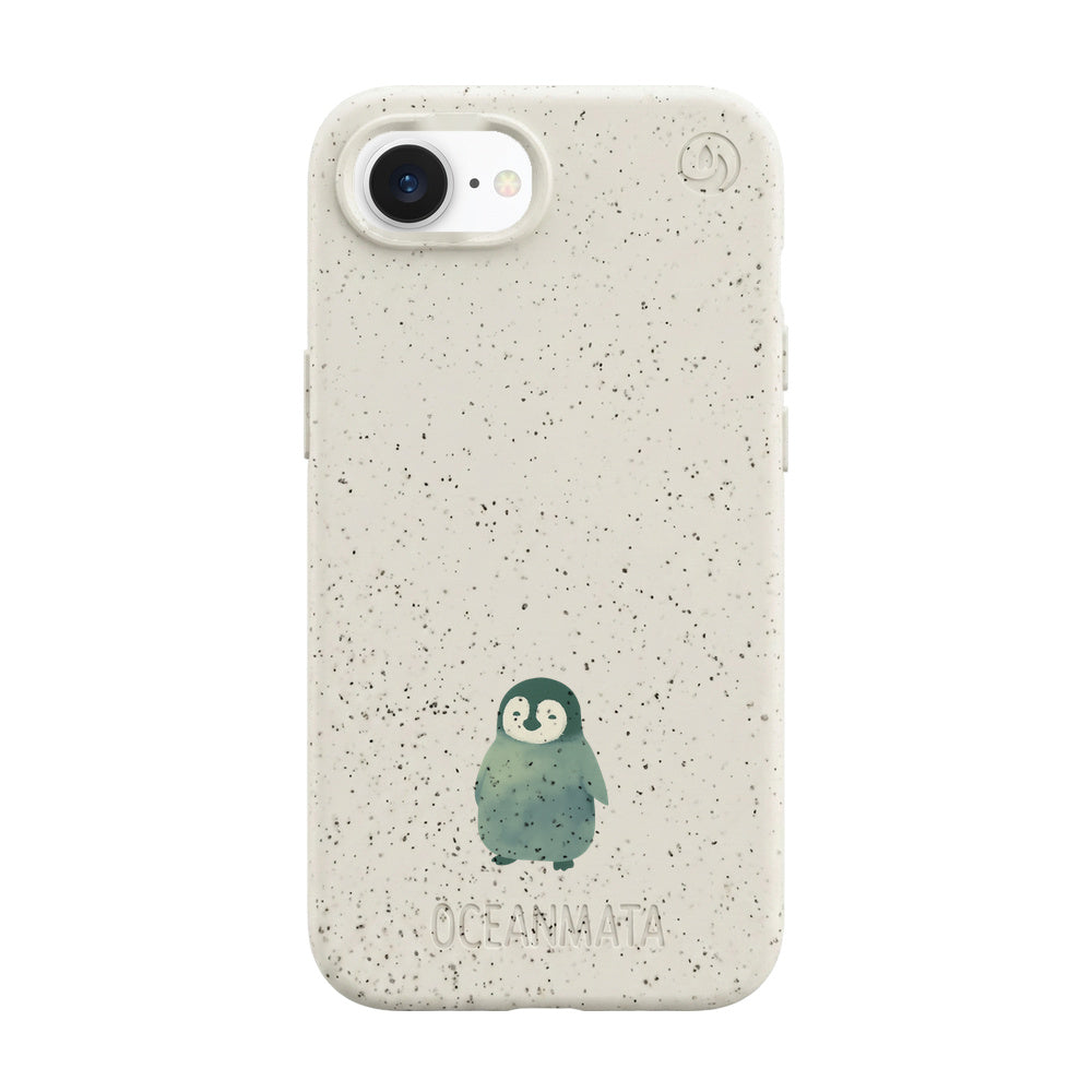iPhone 16e/17e Case - Penguin white - "HappyPenguin" - sustainable