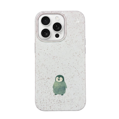 iPhone 16 Pro Max Case - White Penguin - "HappyPenguin" - Sustainable