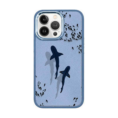 iPhone 13 pro max case - Shark blue - "Into the blue" sustainable