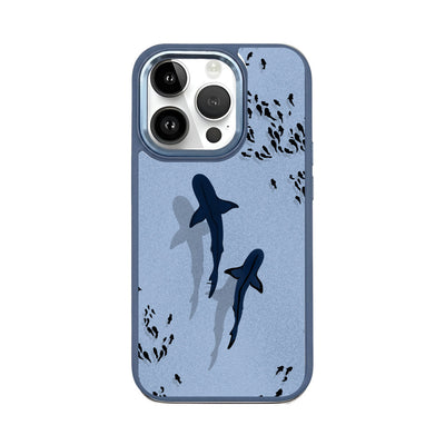 iPhone 14 pro case - Shark blue - "Into the blue" sustainable