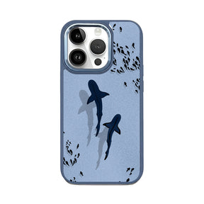 iPhone 14 pro case - Shark blue - "Into the blue" sustainable
