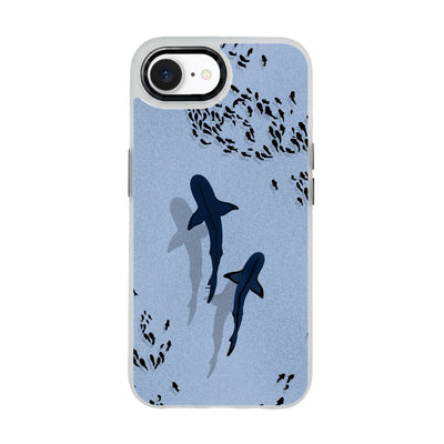 iPhone 16e/17e Case - Shark blue - "Into the blue" sustainable