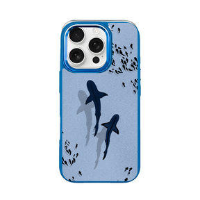 iPhone 16 pro case - Shark blue - "Into the blue" sustainable