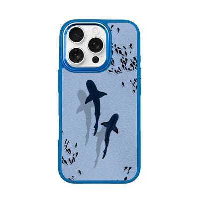 iPhone 16 pro max case - Shark blue - "Into the blue" sustainable