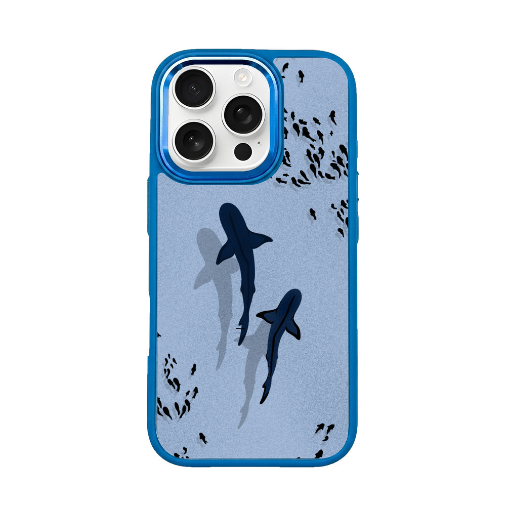 iPhone 16 pro max case - Shark blue - "Into the blue" sustainable