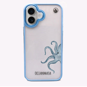 iPhone 16 Hülle - Oktopus blau - "TentacleTheory" - nachhaltig