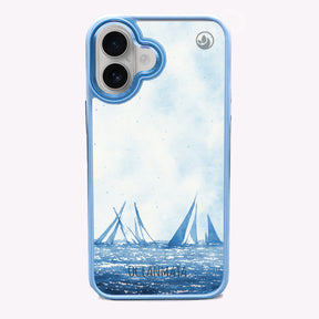 iPhone 16 Hülle - segeln blau - "BlueHorizon" - nachhaltig