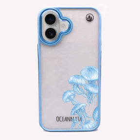 iPhone 16 Hülle -  qualle blau - "Jellies" - nachhaltig
