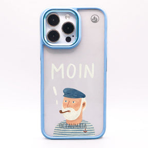 iPhone 12 pro / iPhone 12 Hülle - Moin blau - "Ostfriese" - nachhaltig