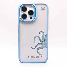 iPhone 15 pro Hülle - Oktopus blau - "TentacleTheory" - nachhaltig