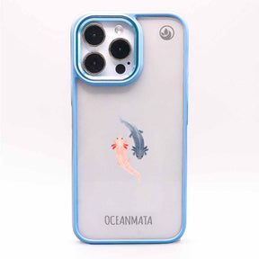 iPhone 12 pro / iPhone 12 Hülle - Axlotl blau - "Axl" - nachhaltig